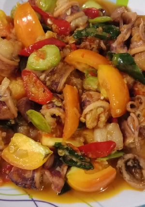 Foto resep Cumi asin pete sambal bawang