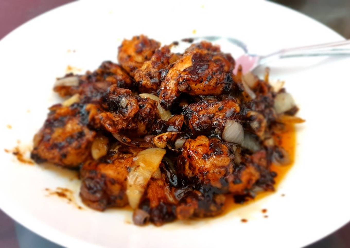 Udang tepung saos lada hitam