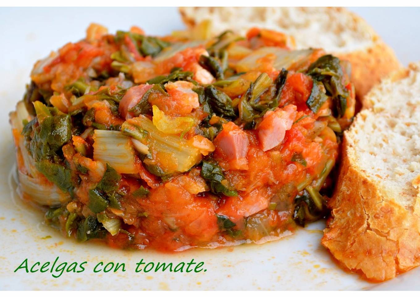 Acelgas con tomate (Thermomix)