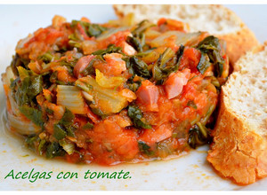 Foto principal de Acelgas con tomate (Thermomix)