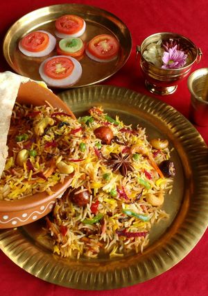 A picture of Vegetable Parda Biryani.
