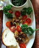 Grilled Cauliflower Steaks with Chimichuri Sauce