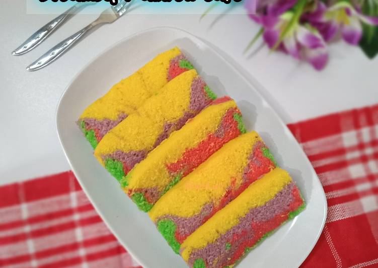 Steamed Rainbow Cake