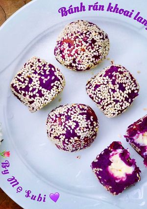 Hình của món Bánh rán khoai lang tím phomai.