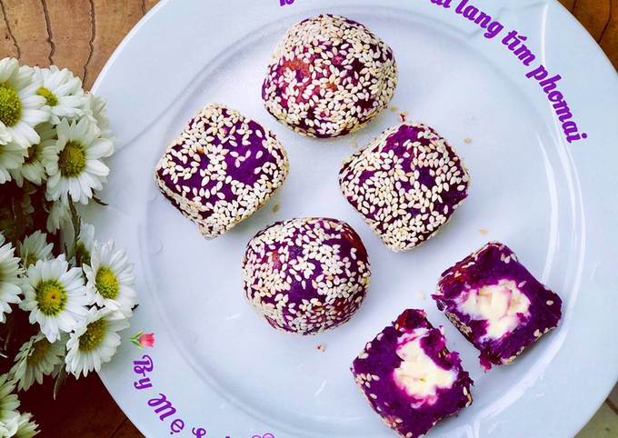 Cách Làm Món Bánh rán khoai lang tím phomai của Thoa Nguyen - Cookpad
