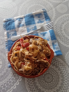 Una foto de Espaguetis con verduras