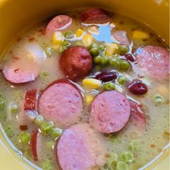 A picture of 2 ~ Bean Soup with Kielbasa.