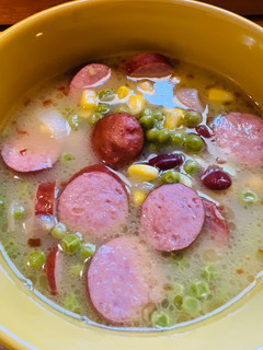 A picture of 2 ~ Bean Soup with Kielbasa.