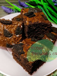 Foto resep Fudgy Brownies Oreo
