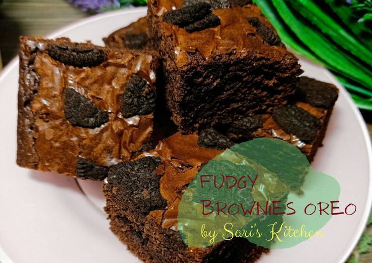 Cara Memasak Fudgy Brownies Oreo Istimewa