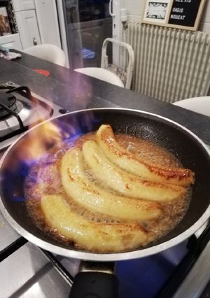 Une photo de Bananes flambées