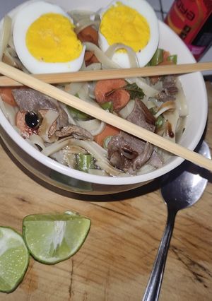 Una foto de Ramen casero y fácil