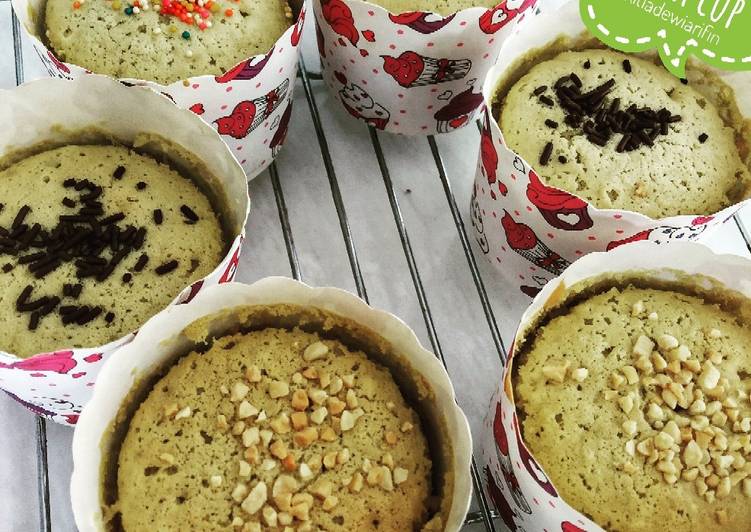Cara Gampang memasak Bolu green tea cup, Enak