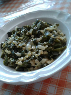 Una foto de Rajas poblanas con crema y elote