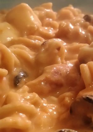 O poză a rețetei Paste cu fructe de mare.