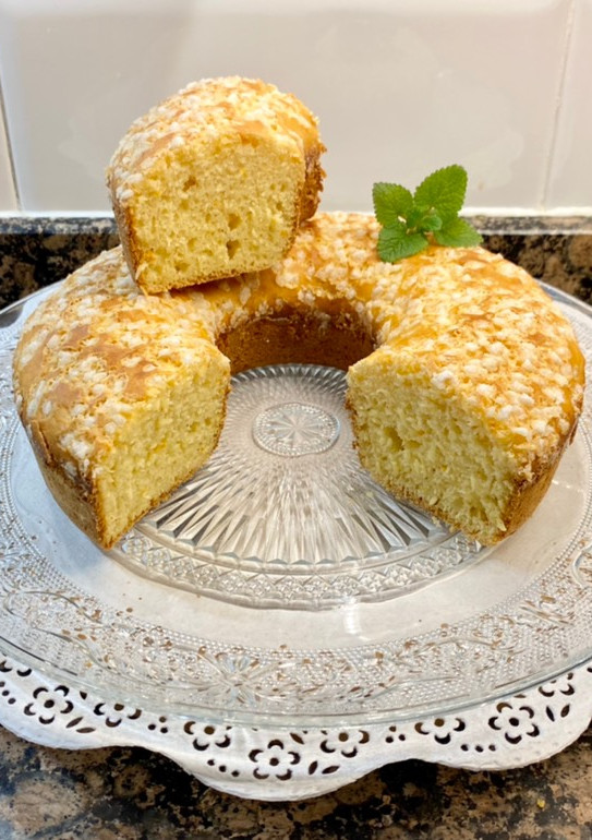 Una foto de Pastel de limón y naranja, sin gluten