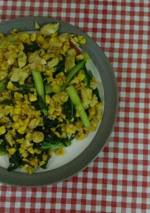 Foto resep Tumis telur dan sawi