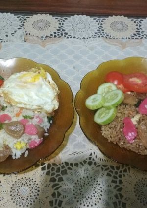 Foto resep Nasi gorsng sederhana dengan 2 rasa yang berbeda