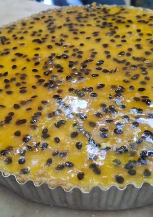 Una foto de Cheesecake de maracuyá
