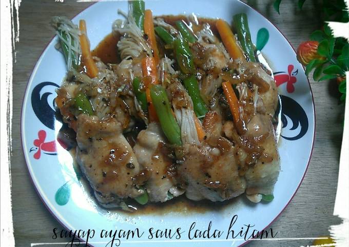 Sayap ayam saus lada hitam