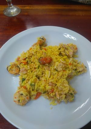Una foto de Arroz con frutos de mar