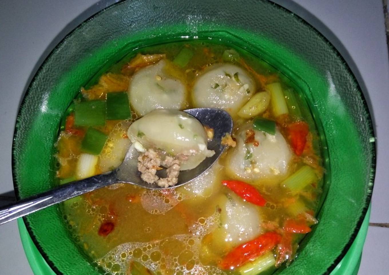 Cilok Kuah Isi Ayam Cincang