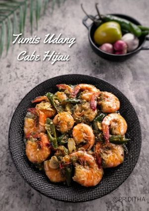 Foto resep 70. Tumis Udang Cabe Hijau
