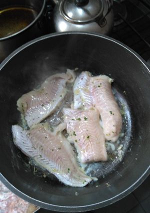 Una foto de Filete de brótola a la cacerola