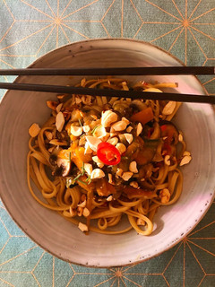 Foto de Noodles de Vegetais e Cogumelos #noodles #vegetais #cogumelos