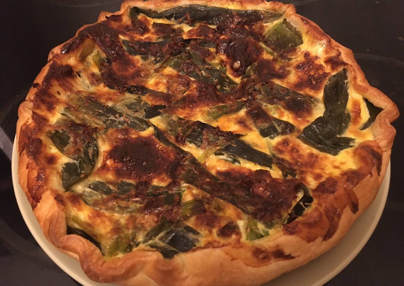 Tarte aux verts de poireaux