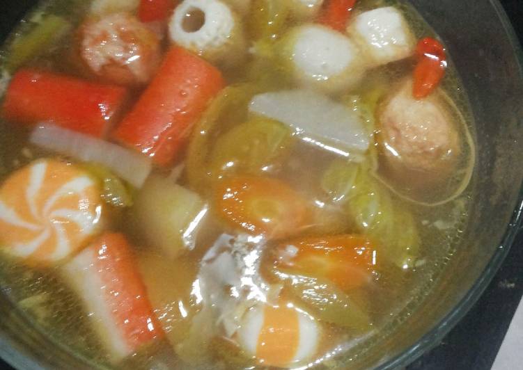 Resep masakan Sop bakso warna warni | Resep Membuat Sop bakso warna warni Yang Sempurna