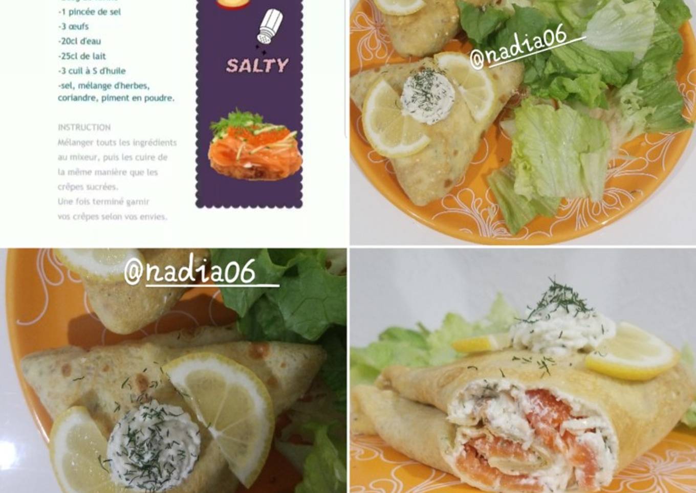 Crêpes salées inratable à la façon de moi