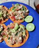 Tostadas de ceviche a mi estilo