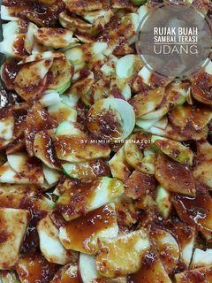 Foto resep Rujak buah sambal terasi udang