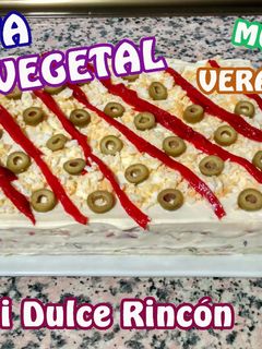 Una foto de Tarta vegetal con crema de anchoas y melva