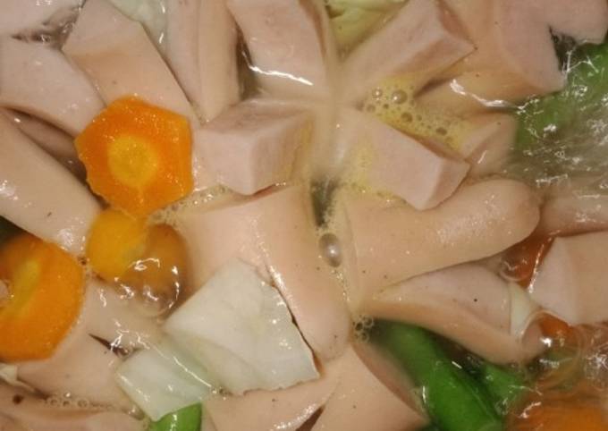 Resep Sayur sup sosis Anti Gagal