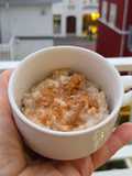 Avena trasnochada con coco rallado y canela de Ceilán molida