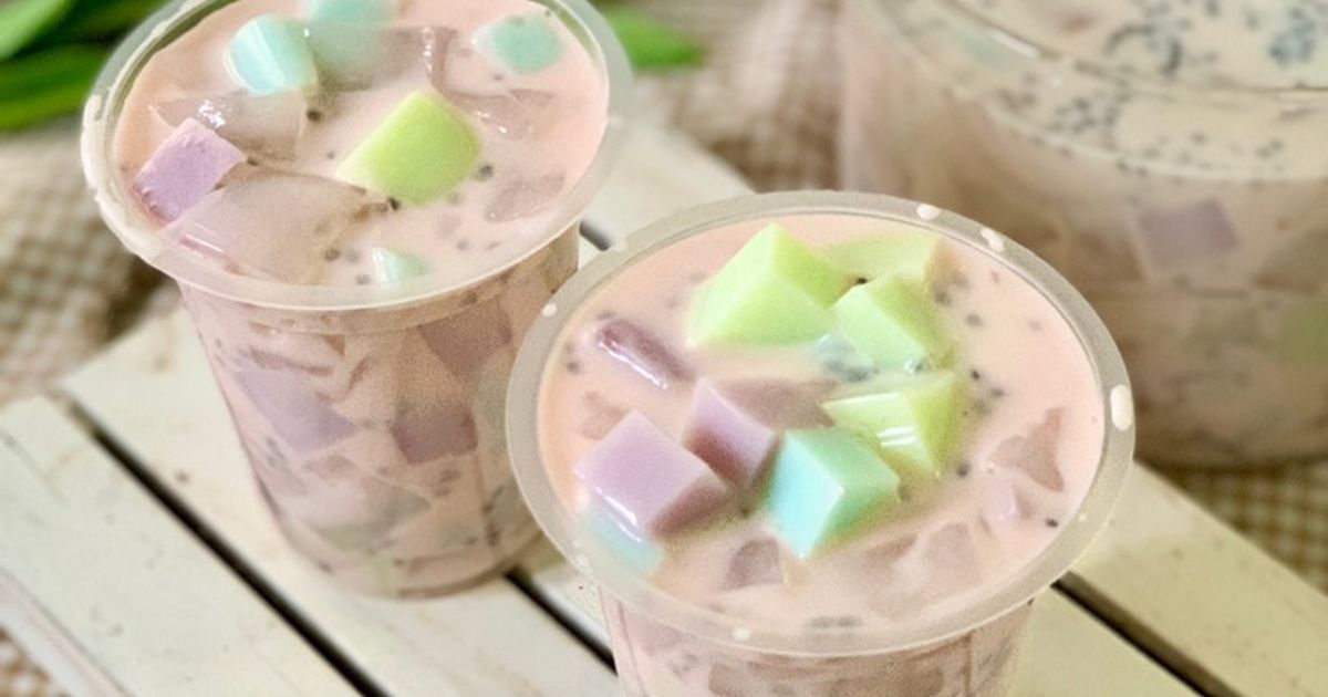 Resep Es Pudding Pelangi Creamy oleh Ria Latifa - Cookpad