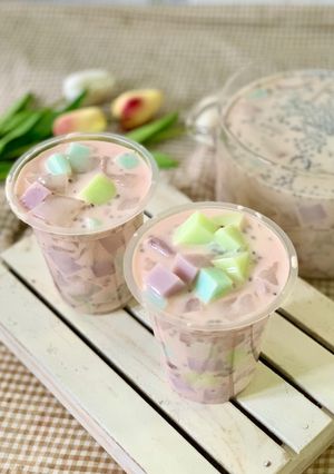 Foto resep Es Pudding Pelangi Creamy