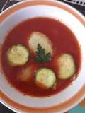 Sopa de calabacitas y papá (capeada)