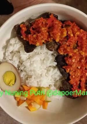 Foto resep 4. Dendeng Paru Balado