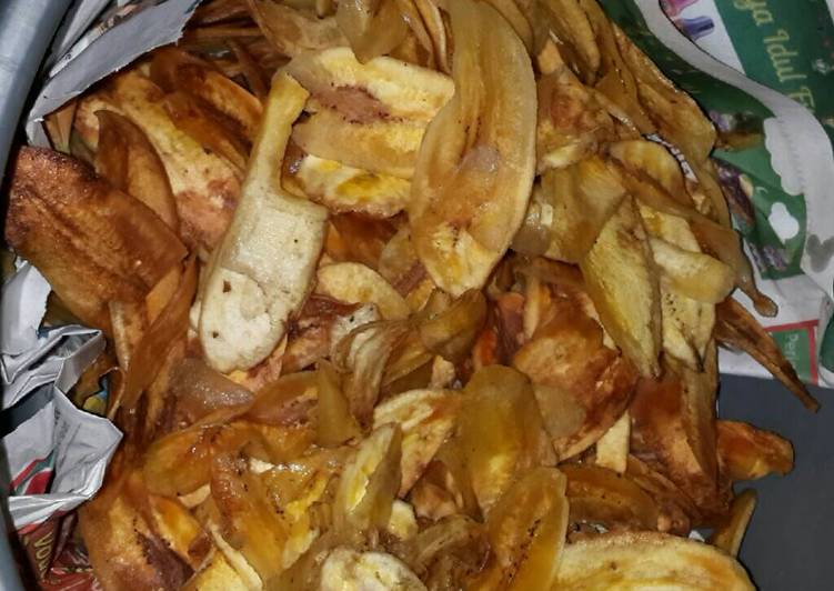 Resep Keripik pisang kepok guriih | Langkah Membuat Keripik pisang kepok guriih Yang Menggugah Selera