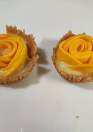 A picture of Mini Mango Custard Tart.