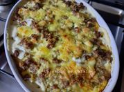 Une photo de gratin viande