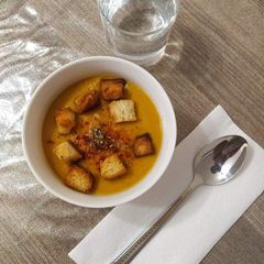 A picture of Red lentils soup.