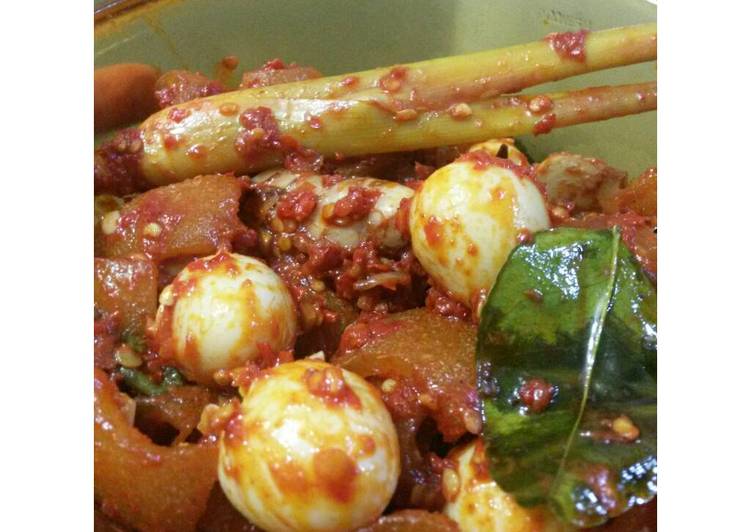 Balado kikil telur puyuh