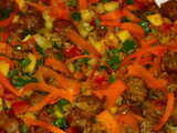 Arroz con chorizo y legumbres