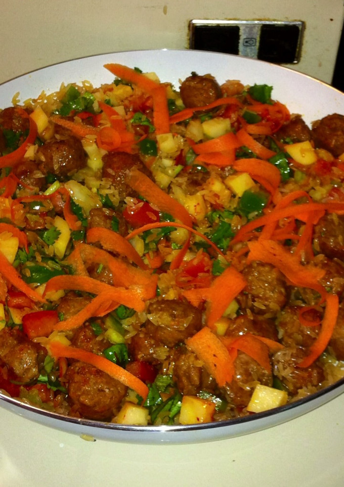 Una foto de Arroz con chorizo y legumbres