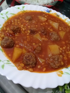 عکسی از دستور خورشت قیمه با گوشت قلقلی
