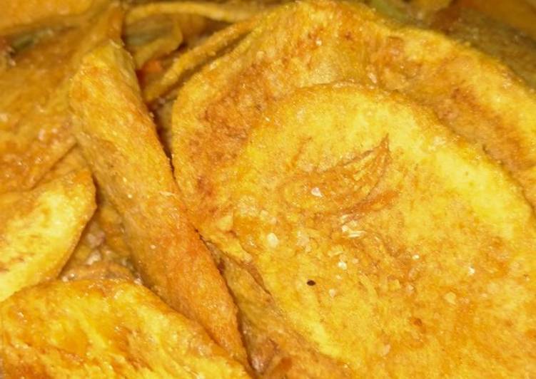 kaidah menggodok Kentang goreng ebi super renyah😁 yang enak